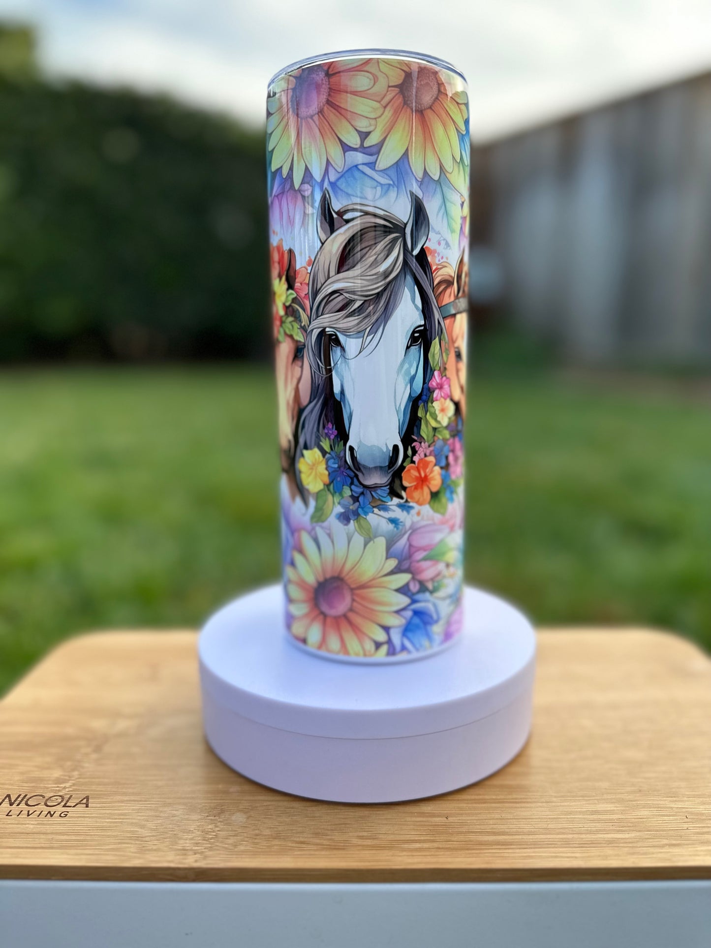 Horses&Flowers 20 Ounce Tumbler