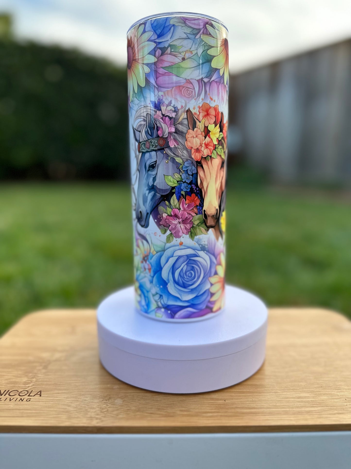 Horses&Flowers 20 Ounce Tumbler