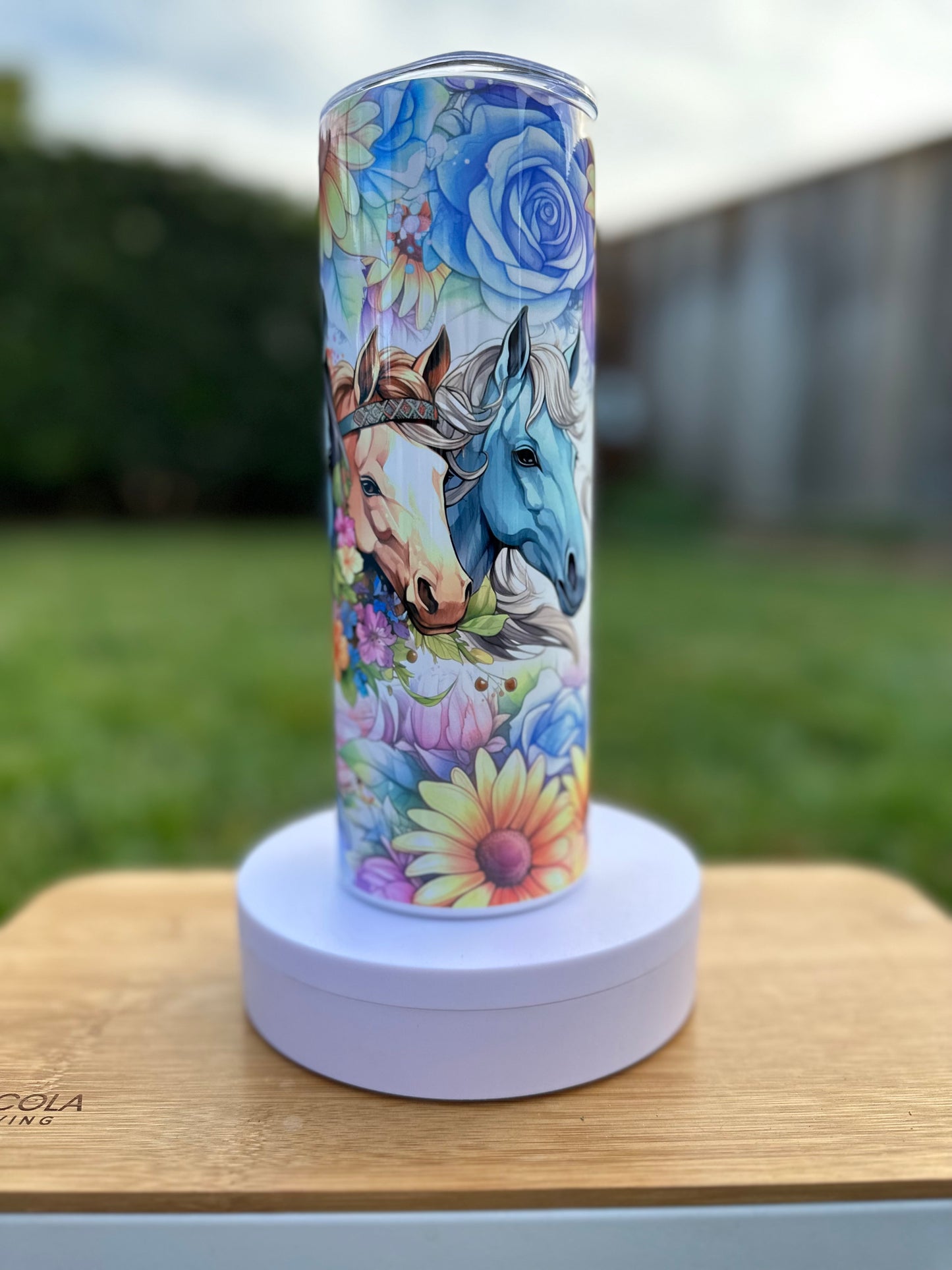 Horses&Flowers 20 Ounce Tumbler