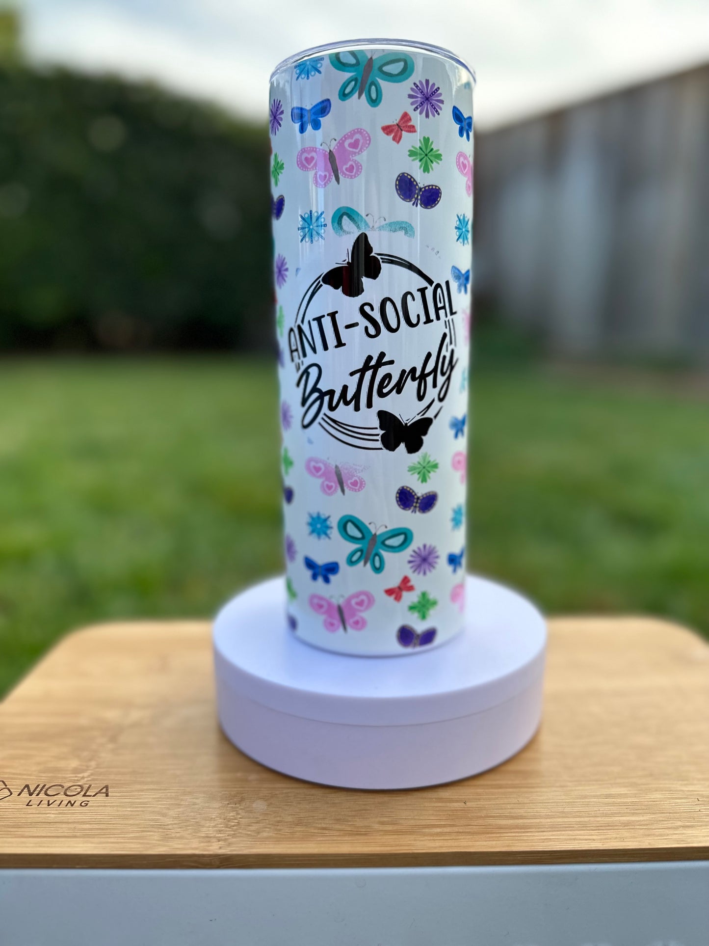 Anti Social Butterfly 20 Ounce Tumbler