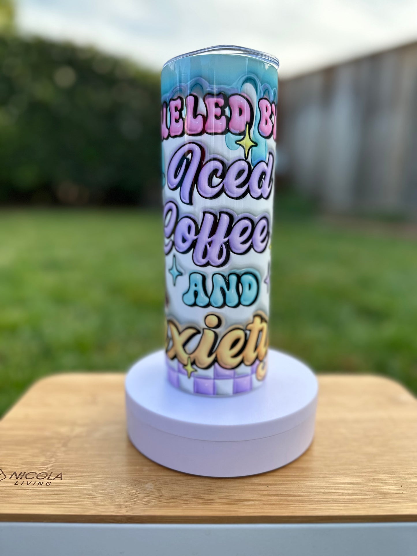 Iced Coffee & Anxiety 20 Ounce Tumbler