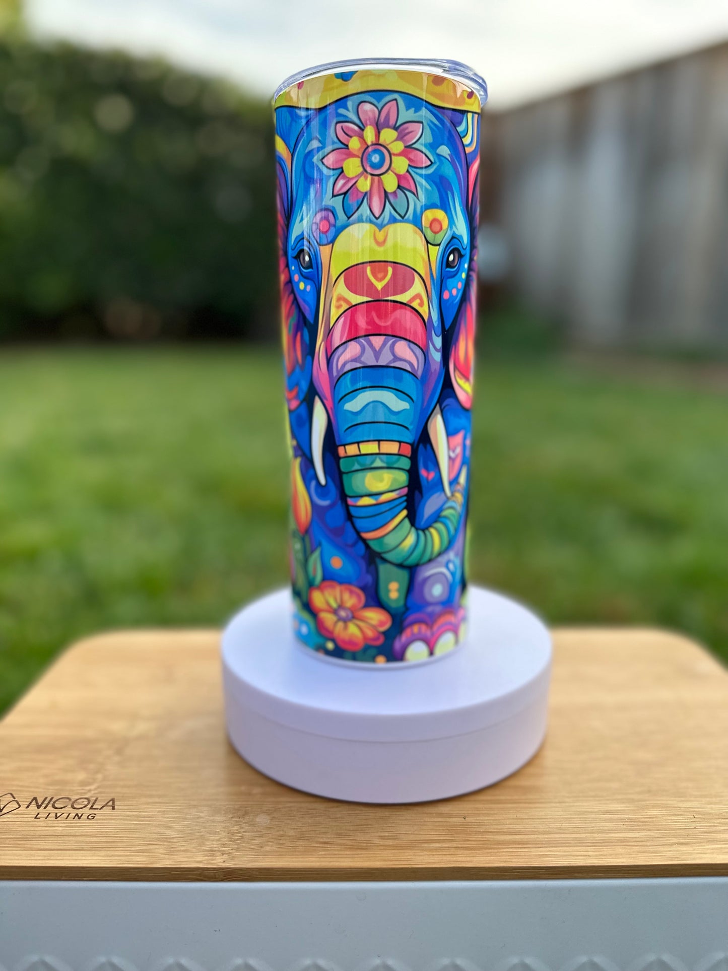 Colorful Elephant 20 Ounce Tumbler