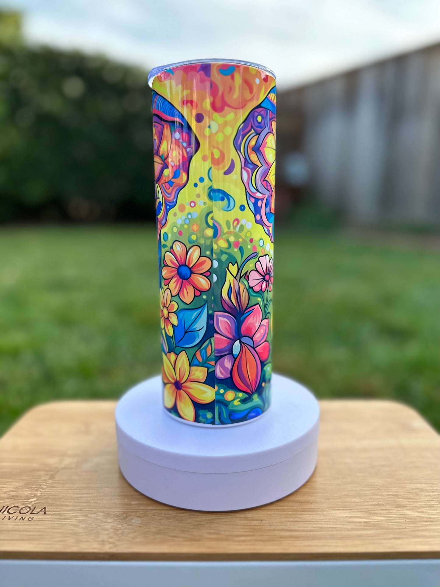 Colorful Elephant 20 Ounce Tumbler